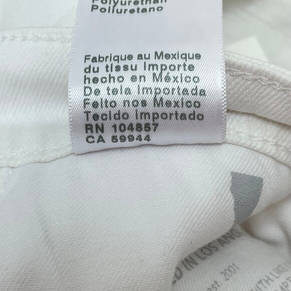 Adriano Goldschmied Mari Crop High Rise Slim Straight White Women's Sz 26R NWT - Picture 6 of 10